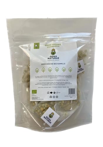 DONA NATURAE | Griechische BIO KAMILLE | 15 handgefüllte Teebeutel | 100% Natürliches Produkt (15) von DONA NATURAE