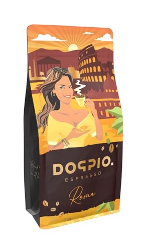 DOPPIO. Roma Espresso Bohnen – 250g Arabica aus Guatemala & Brasilien – Aromatisch mit Noten von Nüssen & Schokolade – Vollmundiger Kaffee für Vollautomaten & Siebträger DOPPIO. Roma Espresso Bohnen – 250g Arabica aus Guatemala & Brasilien – Aromatisch mit Noten von Nüssen & Schokolade – Vollmundiger Kaffee für Vollautomaten & Siebträger von DOPPIO