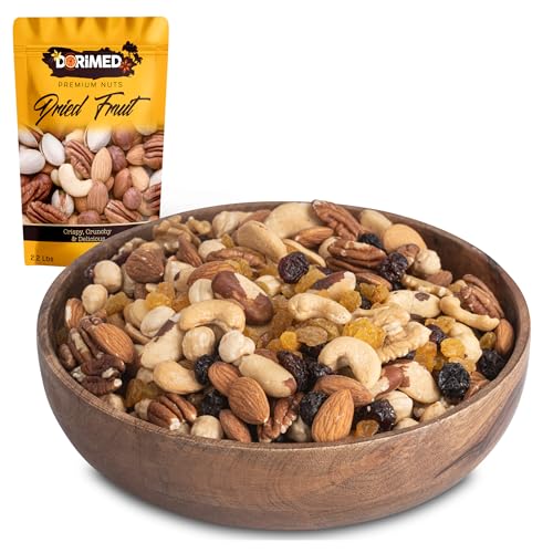 Studentenfutter 1 kg I Gemischte Nüsse und Rosinen I Nussmix | 1 kg Nussmischung | Abwechslungsreicher Snack | Erste Qualität | Mit Zucker | Dehydriert, roh und ganz | GVO-frei | Gesunder Snack I von DORiMED