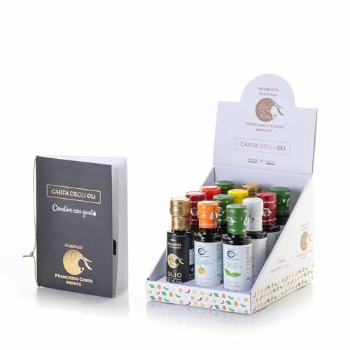 DOSICILY.COM - "Gioielli al pistacchio - Verpackung mit 12 Flaschen zu je 100 ml als Geschenk von aromatisierten Gewürzen auf Basis von extra nativem Olivenöl, Pistazie, Zitrone, Orange, Mandarine DOSICILY.COM - "Gioielli al pistacchio - Verpackung mit 12 Flaschen zu je 100 ml als Geschenk von aromatisierten Gewürzen auf Basis von extra nativem Olivenöl, Pistazie, Zitrone, Orange, Mandarine von DOSICILY.COM - "Gioielli al pistacchio