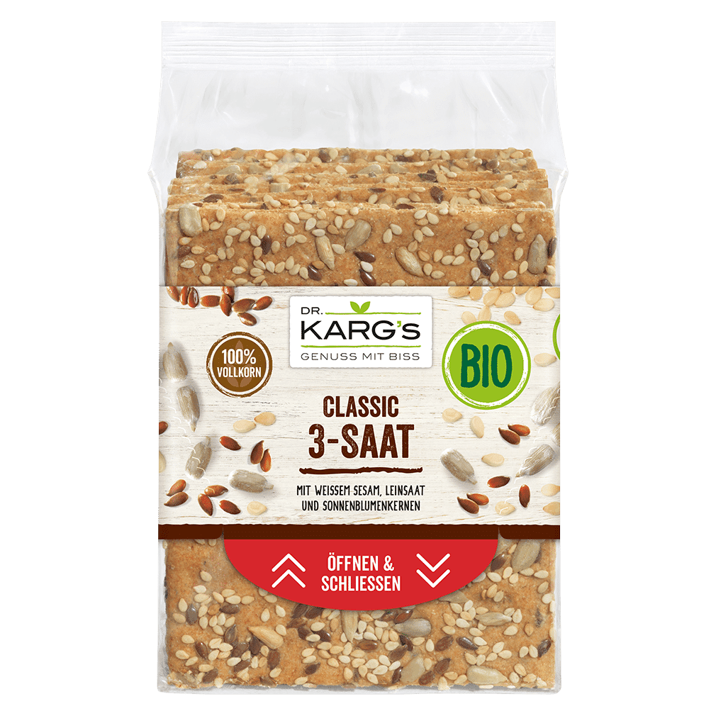Bio Classic 3-Saat Knäckebrot Bio Classic 3-Saat Knäckebrot von DR. KARG'S