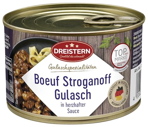 DREISTERN Boeuf Stroganoff Gulasch, Boeuf Stroganoff, 400 g (1er Pack) von DREISTERN