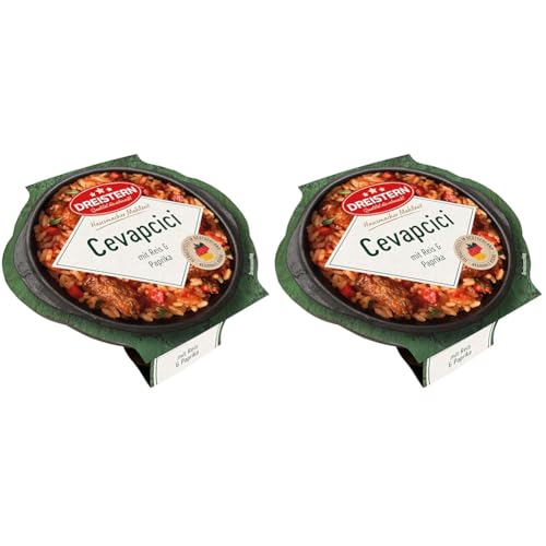 DREISTERN Cevapcici mit Reis und Paprika, 400 g (2er Pack) von DREISTERN