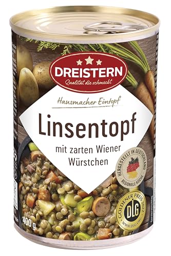 DREISTERN Linseneintopf mit Wiener Würstchen, 400 gramm von DREISTERN