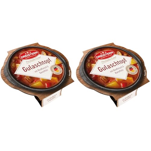 Dreistern Gulasch-Suppentopf mit Kartoffeln, 400 g (Packung mit 2) von DREISTERN