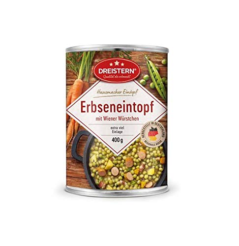 Dreistern Hausmacher Erbseneintopf + Hackbällchen 4x400gr Dose Dreistern Hausmacher Erbseneintopf + Hackbällchen 4x400gr Dose von DREISTERN