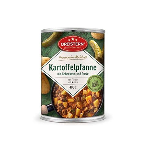 Dreistern Hausmachermahlzeit Kartoffelpfanne mit Gehacktem+Gurke 4x400gr Dose von DREISTERN