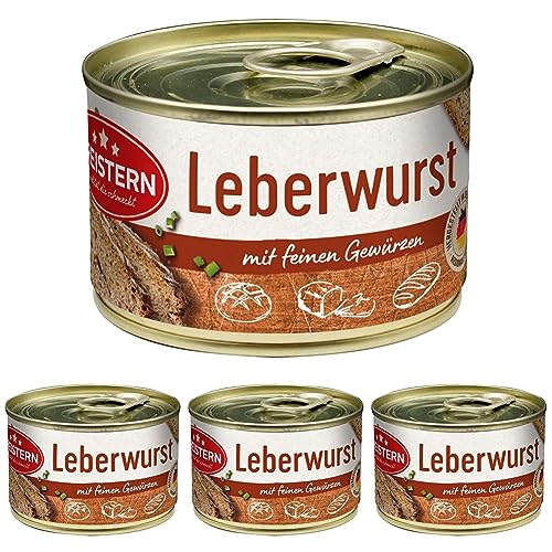 Dreistern Leberwurst, 160 g (Packung mit 4) von DREISTERN