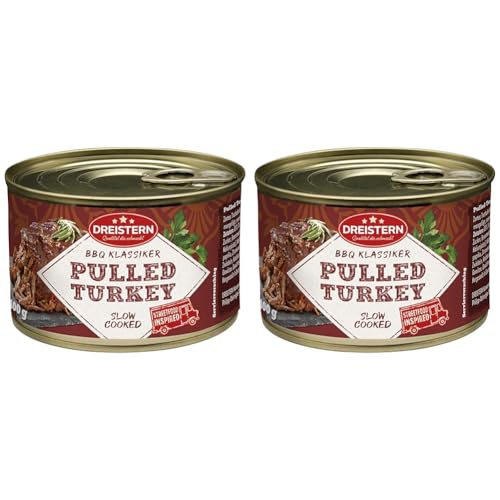 Dreistern Pulled Turkey, 400 g (Packung mit 2) von DREISTERN