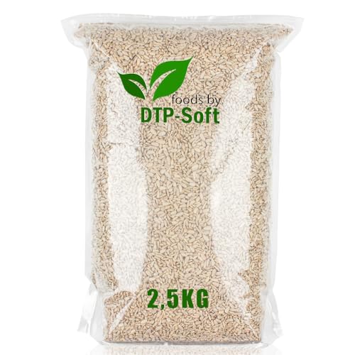 2,5kg geschälte Sonnenblumenkerne ungesalzen für den Menschlichen Verzehr, Lebensmittelqualität Premium Qualität 2500g | DOYPACK (1x 2,5kg) von DTP-SOFT