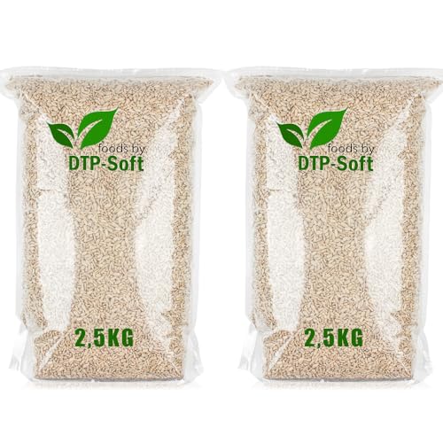 5kg geschälte Sonnenblumenkerne ungesalzen für den Menschlichen Verzehr, Lebensmittelqualität Premium Qualität 2500g | DOYPACK (2x 2,5kg) von DTP-SOFT