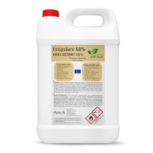 5l Essigsäure 60% Premium Qualität Essigessenz 5 liter Kanister von DTP-SOFT