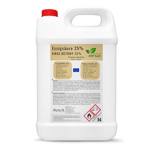 DTP-SOFT Essigsäure 25% Premium Qualität Essigessenz (5L) von DTP-SOFT