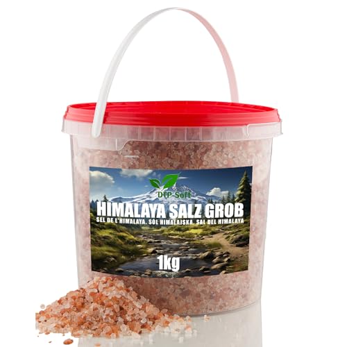 Himalaya Pink Salt Eimer Körnung grob 3,0-5,0mm Salz aus Pakistan (1kg) von DTP-SOFT