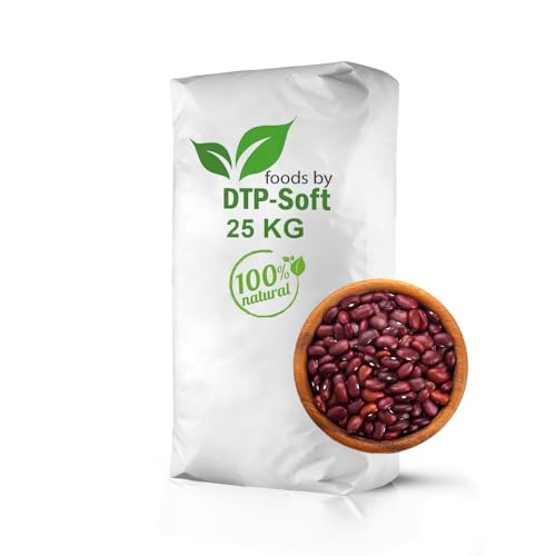 DTP-SOFT Rote Bohnen trockene Bohnen Hülsenfrüchte Red Beans (25KG) von DTP-SOFT