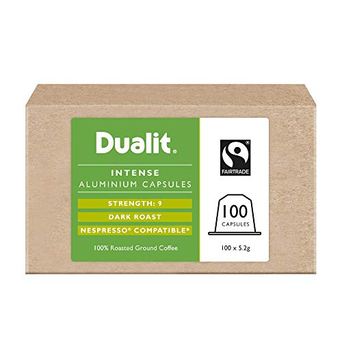 Dualit Intense 100 Nespresso-kompatible Espresso-Kapseln aus Aluminium, 100 Stück, Kaffee von DUALIT