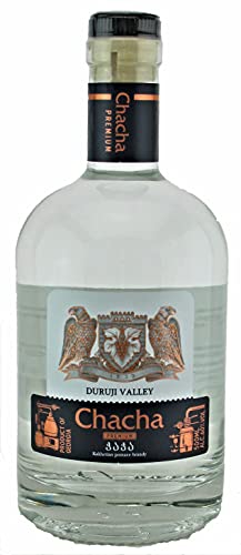 Georgischer Tresterbranntwein CHACHA, 60%, 0,5L, Rkatsiteli Rebe, Region Kakhetien, Georgien von DURUJI VALLEY