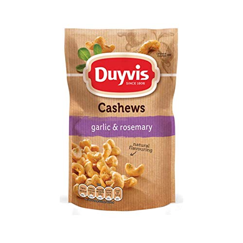 Cashew mit Rosmarin | Duyvis | Reine Natur-Acajoubäume Knoblauch Rosmarin | Gesamtgewicht 125 Gramm Cashew mit Rosmarin | Duyvis | Reine Natur-Acajoubäume Knoblauch Rosmarin | Gesamtgewicht 125 Gramm von DUYVIS