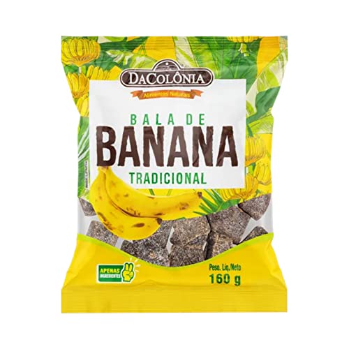 Traditionelle brasilianische Bonbons mit Bananengeschmac, Pack 160g - Bala de Banana Tradicional DACOLONIA 160g von Dacolônia