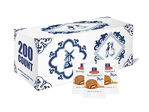 DAELMANS Stroopwafels, Dutch Waffles Soft Toasted, Caramel, BüroSnack, Schulanfang, MiniGröße, koscherer Milch, authentisch hergestellt in Holland, 1 Großpackung, 200 einzeln verpackte Minis, je DAELMANS Stroopwafels, Dutch Waffles Soft Toasted, Caramel, BüroSnack, Schulanfang, MiniGröße, koscherer Milch, authentisch hergestellt in Holland, 1 Großpackung, 200 einzeln verpackte Minis, je von Daelmans
