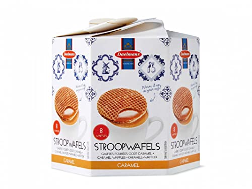 Daelmans Stroopwafels - Karamell Stroopwafels - 230 g pro Hexa Box - Autentische Holländische Karamell Waffel - Stroopwaffeln von Daelmans