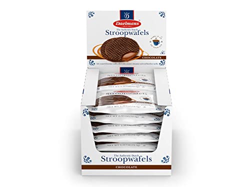 Daelmans Stroopwafels - Schokolade Stroopwafels - 12 x 72,5 gram - Authentische Holländische Karamell Waffeln - Schokolade Waffeln von Daelmans