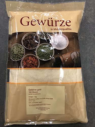 Aspik gold 1 Kg, Gelatine, Sehr hohe Qualität, 160 Bloom Aspik gold 1 Kg, Gelatine, Sehr hohe Qualität, 160 Bloom von Dagema eG