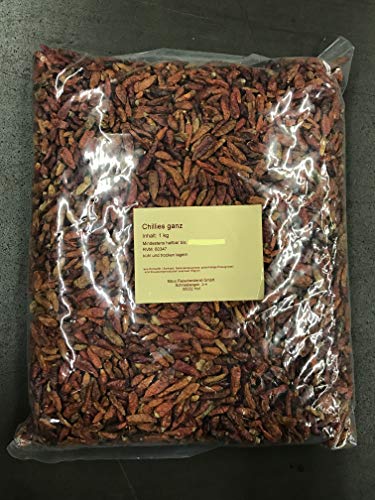 Chilli ganz 3-6 cm 1 Kg Beutel, Premiumqualität von Dagema eG