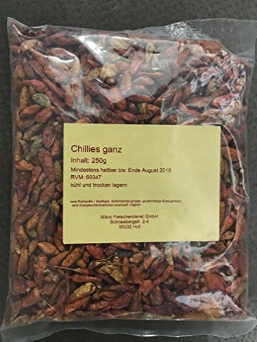 Chilli ganz 3-6 cm 250 gr. Beutel, Premiumqualität von Dagema eG