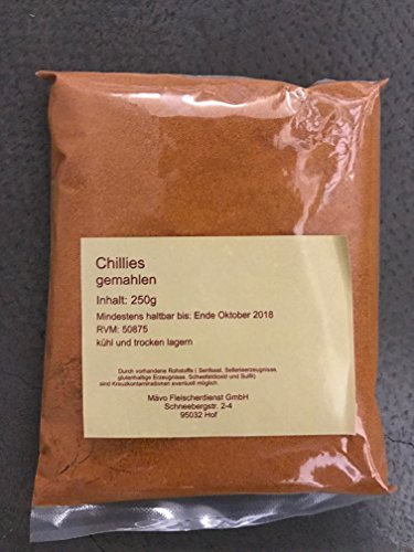 Chilli gemahlen 250 gr. Beutel, Premiumqualität von Dagema eG