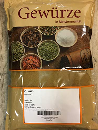 Kreuzkümmel gemahlen, Cumin 1 Kg Beutel 1A Spitzenqualität von Dagema eG