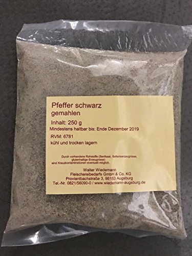 Pfeffer schwarz gemahlen 250 gr. Premiumqualität von Dagema eG