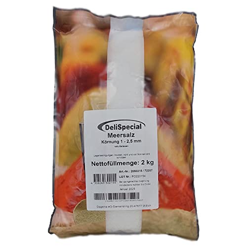 Dagema Meersalz 2 kg Beutel, Mühlensalz, naturbelassen 1-2,5mm Körnung Dagema Meersalz 2 kg Beutel, Mühlensalz, naturbelassen 1-2,5mm Körnung von Dagema