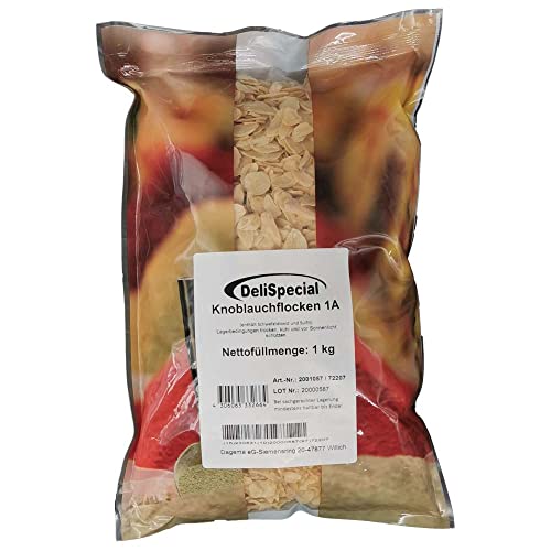 Knoblauchflocken Ia hell 1 kg Beutel von Dagema