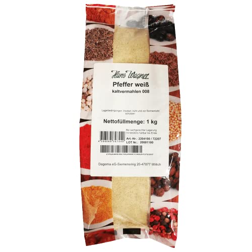 Pfeffer weiß gemahlen 1 kg Beutel Pfeffer weiß gemahlen 1 kg Beutel von Dagema