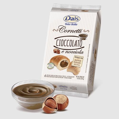 Dais Cornetti Cioccolato / Croissant mit Schokolade u. Haselnussfüllung 270 gr. von Dais