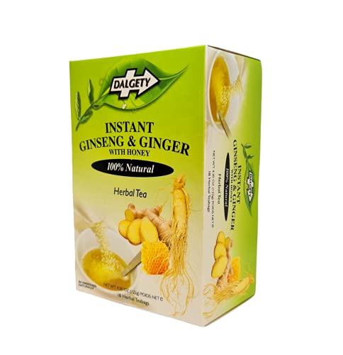 Dalgety Instant Ginseng- und Ingwer-Kräutertee – 100 % natürlich maximale Stärke 40 g Box – 18 Kräuterbeutel Dalgety Instant Ginseng- und Ingwer-Kräutertee – 100 % natürlich maximale Stärke 40 g Box – 18 Kräuterbeutel von Dalgety