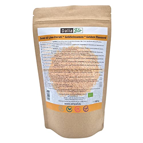 Dalia Bio GOLDLEINSAMEN 500g in BIO-Qualität | Leinsamen in gold, naturbelassen und rein pflanzlich | Hochwertige Quelle für Ballaststoffe und Omega-3 | Glutenfrei Dalia Bio GOLDLEINSAMEN 500g in BIO-Qualität | Leinsamen in gold, naturbelassen und rein pflanzlich | Hochwertige Quelle für Ballaststoffe und Omega-3 | Glutenfrei von ZeroCal - Dalia