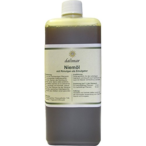 Dalimar Niemöl Neemöl mit Rimulgan als Emulgator 500 ml, Neemöl fertig für sofortige Anwendung von Dalimar