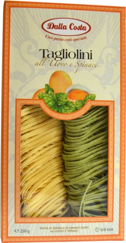 Dalla Costa Tagliolini zweifarbig mit Spinat, 5er Pack (5 x 250 g) von Dalla Costa