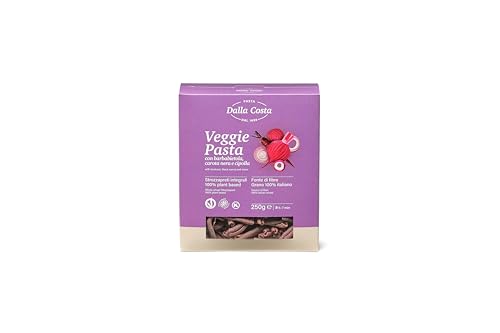 Dalla Costa Vegane Pasta Strozzapreti Vollkorngrieß mit Rüben, schwarzer Karotte und Zwiebeln Sparpackung 8 x 250 Gramm von Dalla Costa