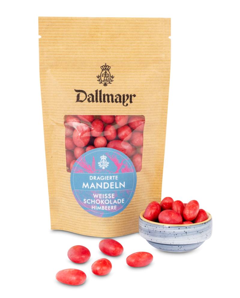 Dragierte Mandeln in weißer Schokolade und Himbeere Dallmayr von Dallmayr Pralinenmanufaktur