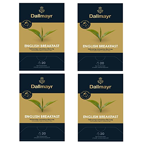 4 x Dallmayr English Breakfast 20 Tee Pyramiden x 2,5g von Dallmayr