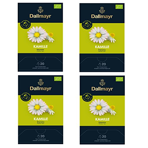 4 x Dallmayr Kamille Bio Kamillentee 20 Pyramiden x 1,75g von Dallmayr