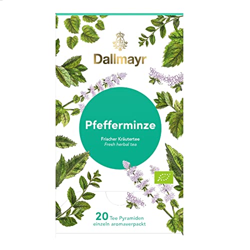 4 x Dallmayr Pfefferminze Bio Kräutertee 20 Tee Pyramiden x 1,75g von Dallmayr