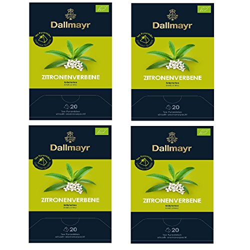 4 x Dallmayr Zitronenverbene Bio Kräutertee 20 Pyramiden x 2,2g 4 x Dallmayr Zitronenverbene Bio Kräutertee 20 Pyramiden x 2,2g von Dallmayr