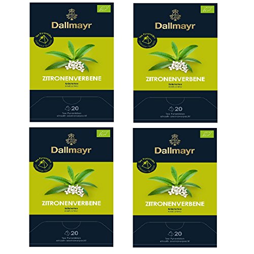 4 x Dallmayr Zitronenverbene Bio Kräutertee 20 Pyramiden x 2,2g von Dallmayr