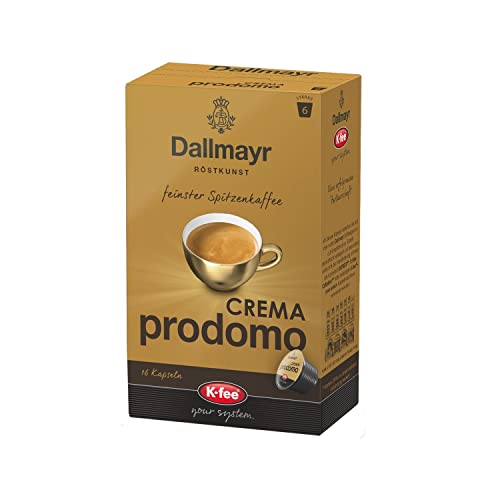 Dallmayr CREMA prodomo Kaffeekapseln, kompatibel mit Tchibo Cafissimo(R)*, 6er pack (6 x 16 Stück) von K-FEE