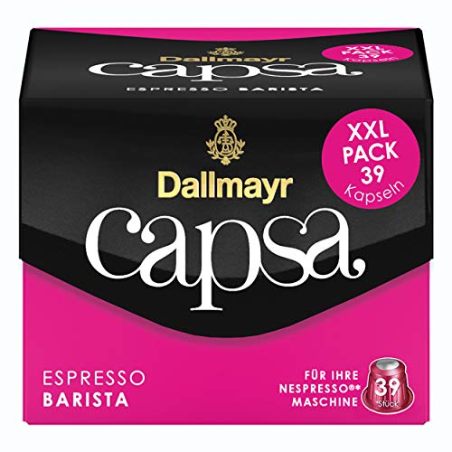 Dallmayr Capsa Espresso Barista XXL, Nespresso Kompatibel Kapsel, Röstkaffee, Kaffee, 195 Kapseln á 5.6 g von Dallmayr