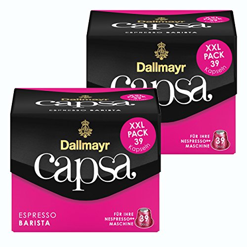 Dallmayr Capsa Espresso Barista XXL, Nespresso Kompatibel Kapsel, Röstkaffee, Kaffee, 78 Kapseln á 5.6 g von Dallmayr